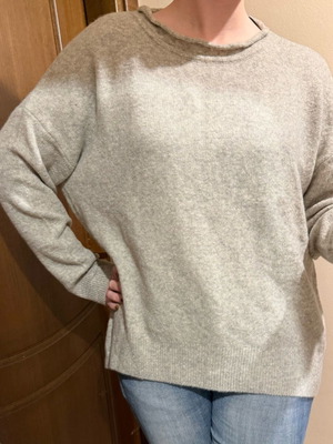 H&M knit sweater gray melange oversize like new size S