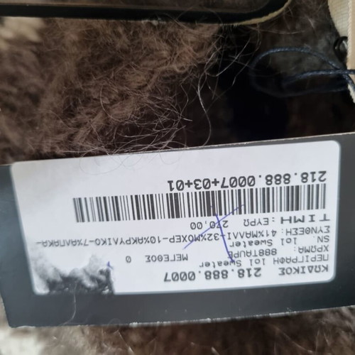 Oneonone Wool Sweater like new, black and white, size S