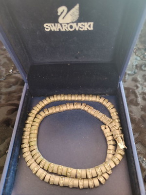 Swarovski Vintage 925 Silver Articulated Choker Necklace with Original Box