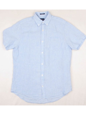 Gant The Linen Shirt men's size M blue like new, summer short sleeve