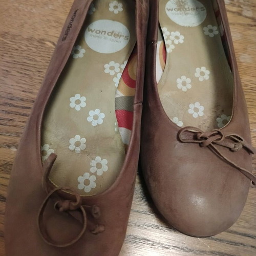 Wonders leather ballerinas used, brown, size 37