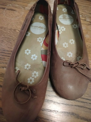 Wonders leather ballerinas used, brown, size 37