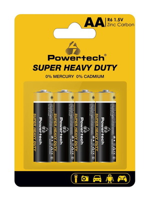 Powertech μπαταρίες Zinc Carbon Super Heavy Duty PT-1219 AA 1.5V 4τμχ καινούργιο