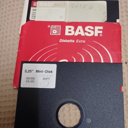 5.25" Floppy Disks like new, pack of 10 with Verbatim, Virgin, Basf, Noname
