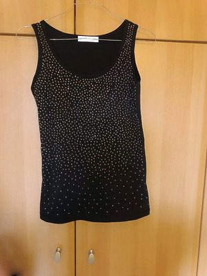 Blouse with silver studs like new, size S-M, black