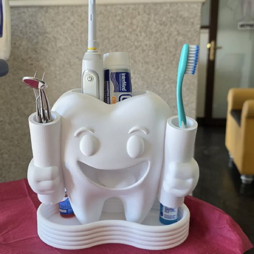 Handmade 3D Print Toothbrush and Toothpaste Holder New