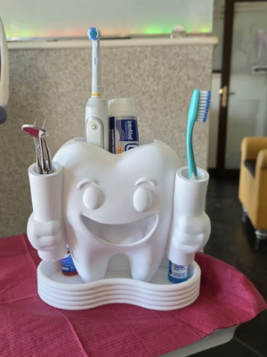 Handmade 3D Print Toothbrush and Toothpaste Holder New