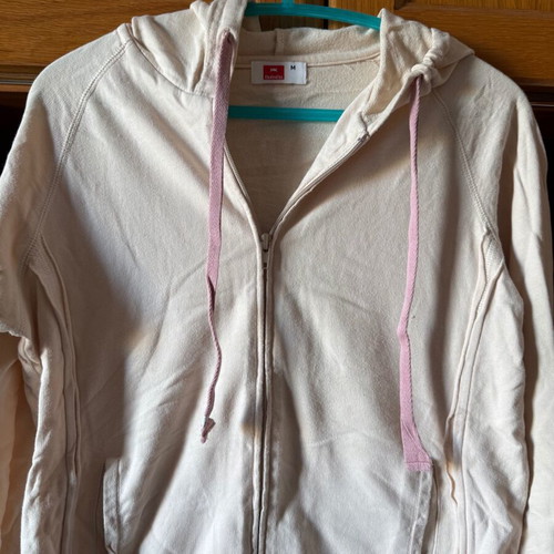 Beige tracksuit set with pink cord new, size medium
