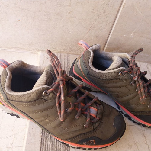 Millet hiking shoes size 37.5 used, beige and brown