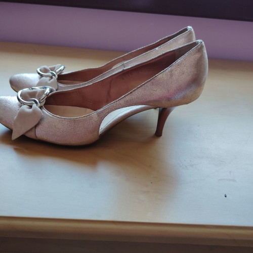 Vic Matie' shoes size 40 used, elegant high heels gold-beige