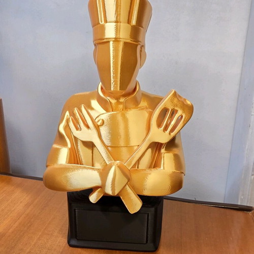 Gold Chef Trophy Figurine New