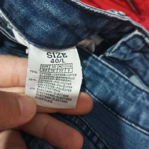 Women's denim pants used, size 40/L, blue