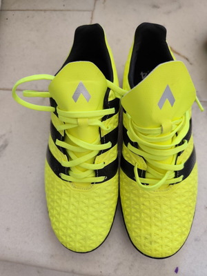 Adidas Ace 16.4 turf shoes as-new, size US8-UK7.5-EU41 1/3 men, yellow