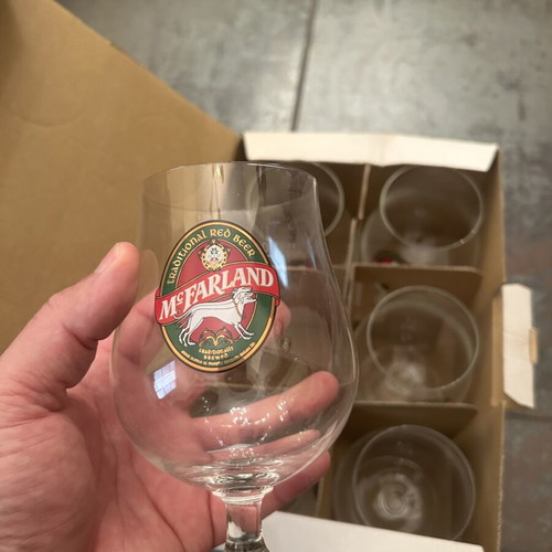 McFarland beer glasses, new