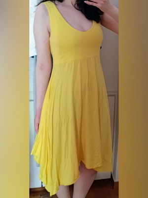Summer dress yellow, used, size M