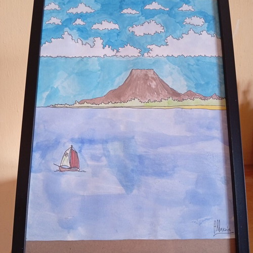 Painting Lost in the Tropics new, watercolor and pencil