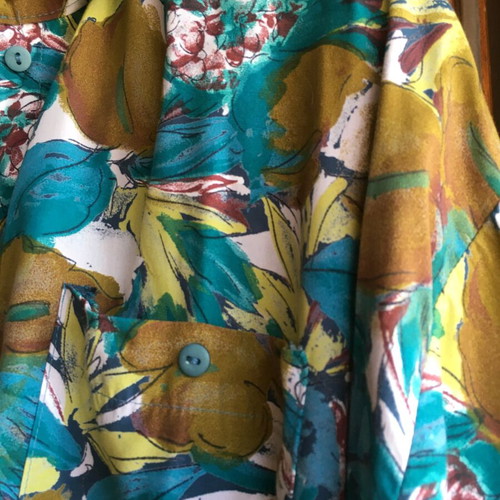 Vintage 80's floral viscose shirt, 38/M, like new