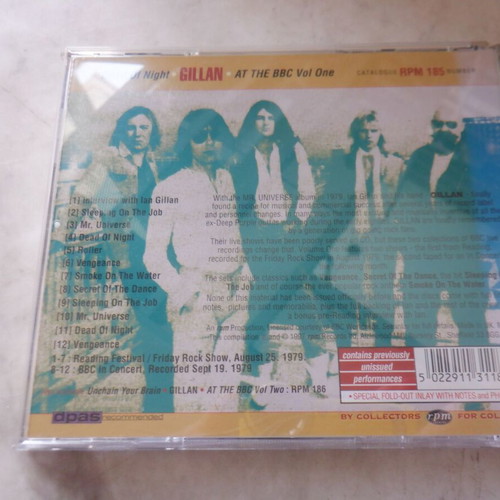 Gillan The BBC Tapes Vol.1 1979 CD rare, like new condition
