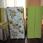 Chair covers set of 6 like new with zipper