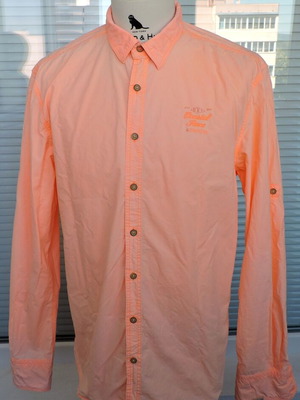 Gaastra Mens Orange Long Sleeve Shirt Size L like new