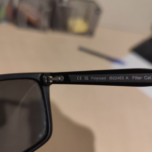Invu men's sunglasses used, black with visible scratch on lens