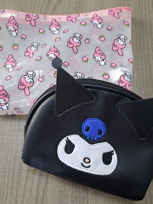 Kuromi bags set of 2 like new, black and pink