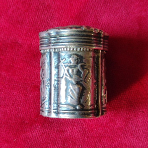Silver Dutch engagement box used, rare, circa 1840