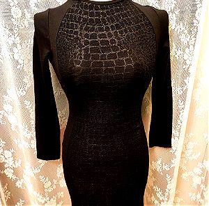 H&M Κροκό Bodycon Φόρεμα - Small/Medium