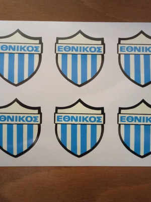 Αυτοκόλλητα Εθνικός συλλεκτικά, καινούργια, σετ 6 τεμαχίων