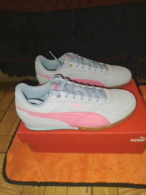 Puma Bella Donna SD women's sneakers new, grey/blue with pink details