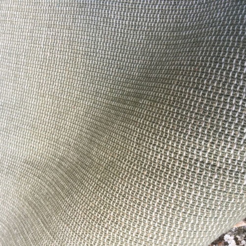 Wool rug used green pastel 165x70 cm with thick pile