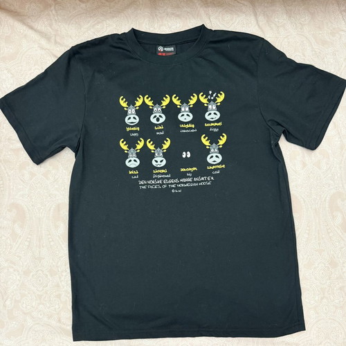 Rock Expedition black t-shirt The Faces of the Norwegian Moose like new, size S
