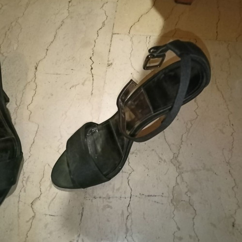 Zara satin evening sandals like new, size 38, black