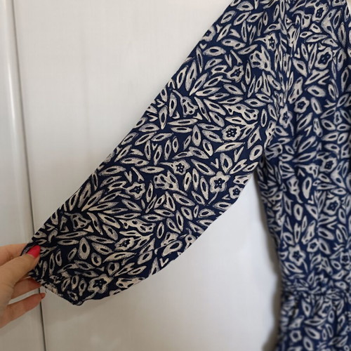 Hollister jumpsuit like new, 100% viscose, white and blue, XXL