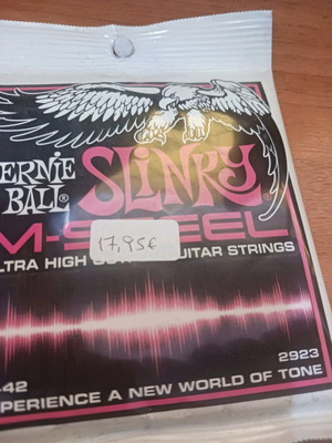 Χορδές ηλεκτρικής κιθάρας Ernie Ball M Steel 9-42 καινούργιο
