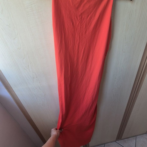Zara red maxi dress with open back like new, size S