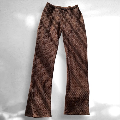 Pull & Bear brown summer pants used, semi-transparent, straight leg, size M