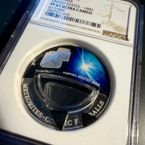 Fiji 10 Dollars 2012 Brenham Meteorite Silver Coin NGC PF67