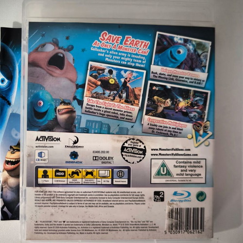 Monsters vs. Aliens PS3 game