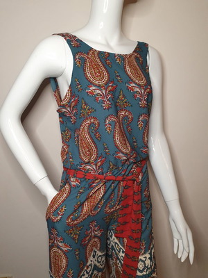 Zara Printed Jumpsuit XS New
