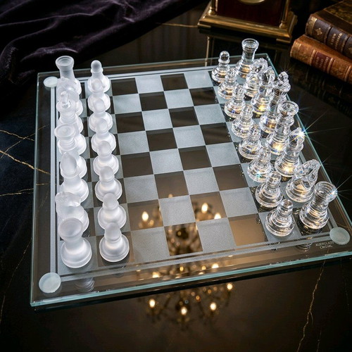 Βασιλικό γυάλινο σκάκι Crystal Royale καινούργιο premium