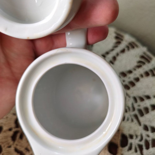 Set of 2 vintage Greek porcelain milk jugs 1970 Ionia Hellas & Keramikos Greece