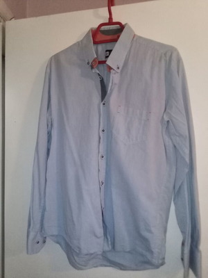 Frenzy shirt turquoise with orange details, used, size M
