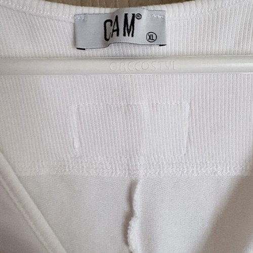 White dress with side pockets XL like new