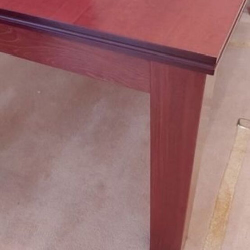 Dining set with six chairs like new, cherry wood finish