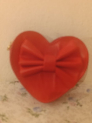 Original Marines heart-shaped shoulder bag used, red, 14 cm