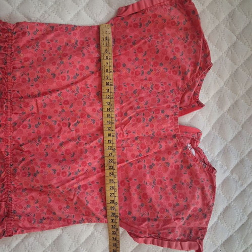 Dream cotton short dress for girls 5-6 years, pink multicolor