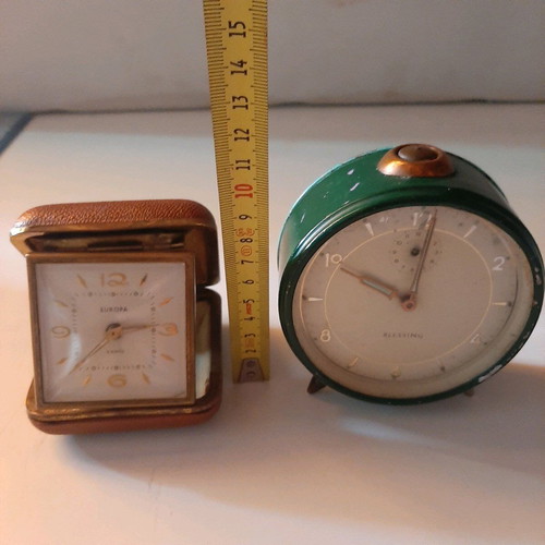 Antique clocks used, set of 3 wind-up from 1950s-60s