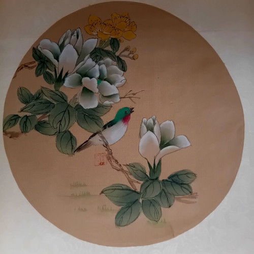 Authentic Chinese painting on silk like new
