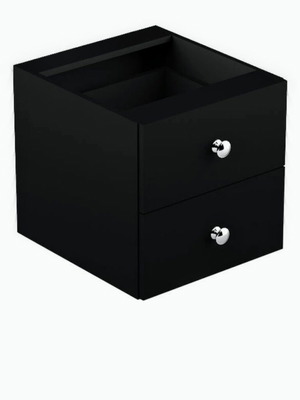 Office drawer units new, pack of 2, black 37x33x33cm